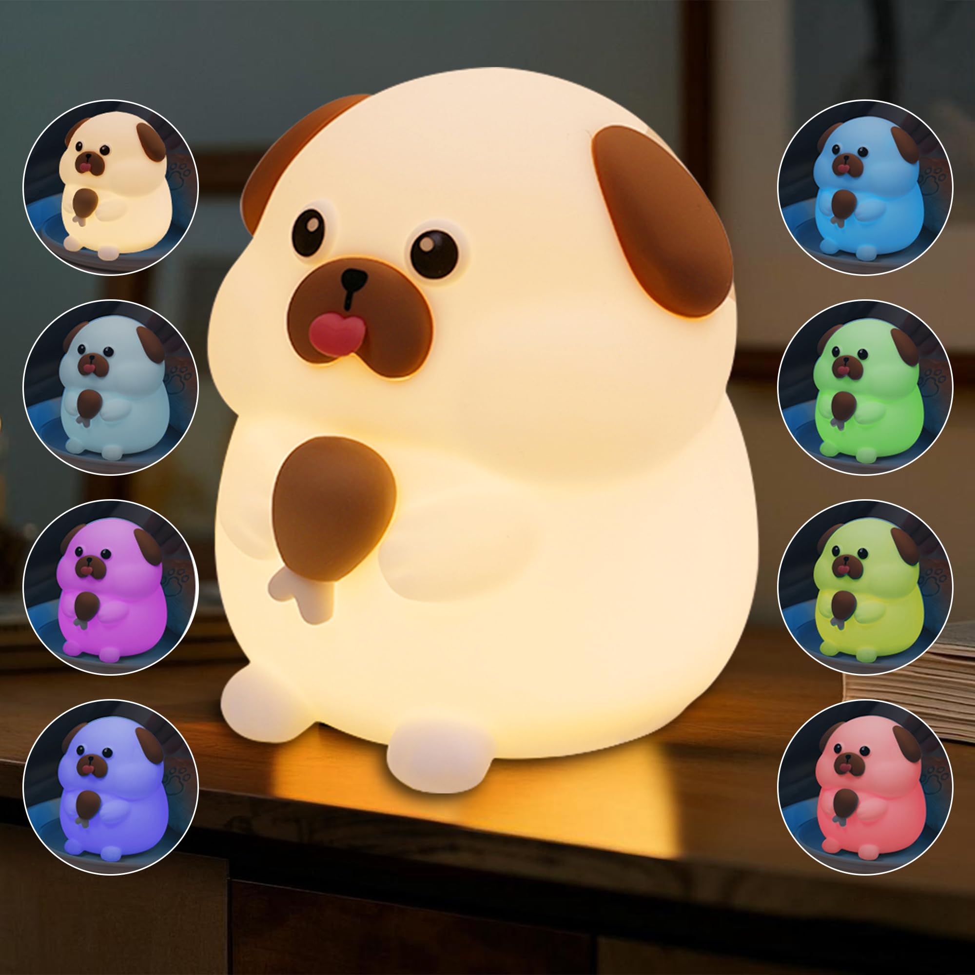 Famiduo Greedy Dog Night Light offers 3 level dimming for cozy nights