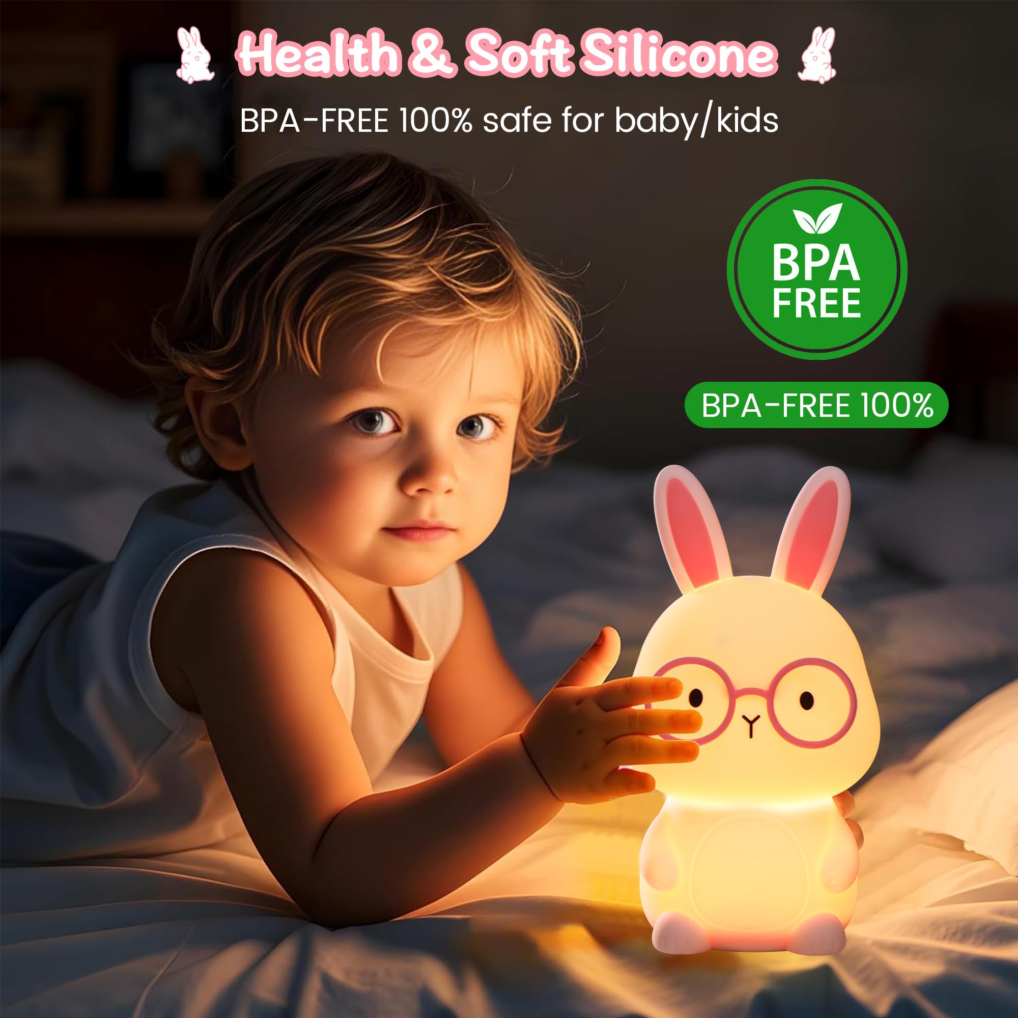 FAMIDUO seven color lamp suitable as Easter gift and kids room decor.