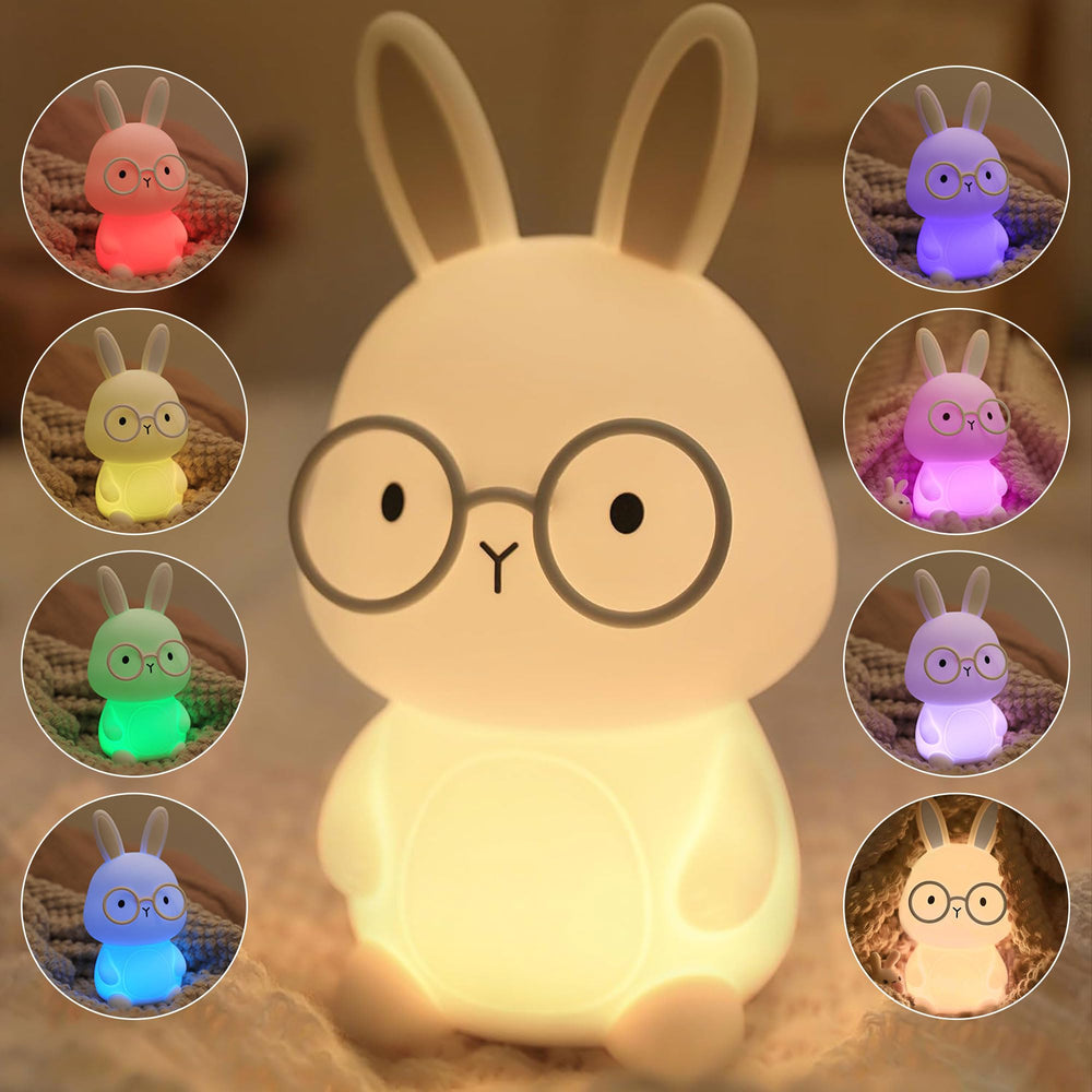 FAMIDUO Bunny Night Light emits a soft glow for kids' bedtime routines.