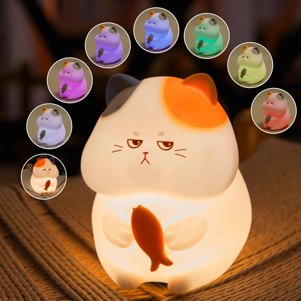 FAMIDUO Greedy Cat Night Light perfect bedside companion.