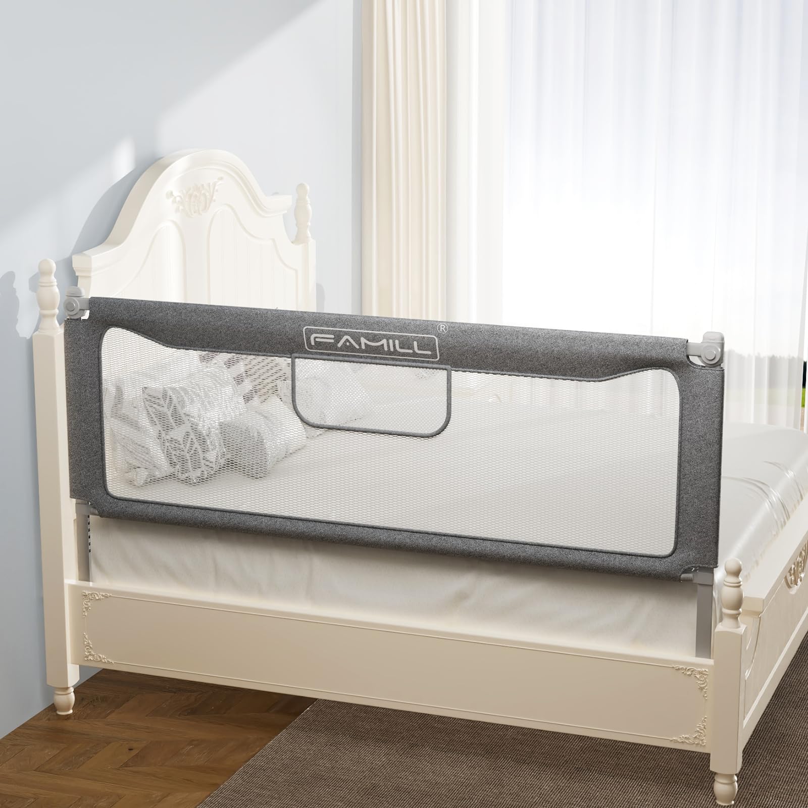 FAMILL bedside-guard bed rail acts as gentle protection for sleepers