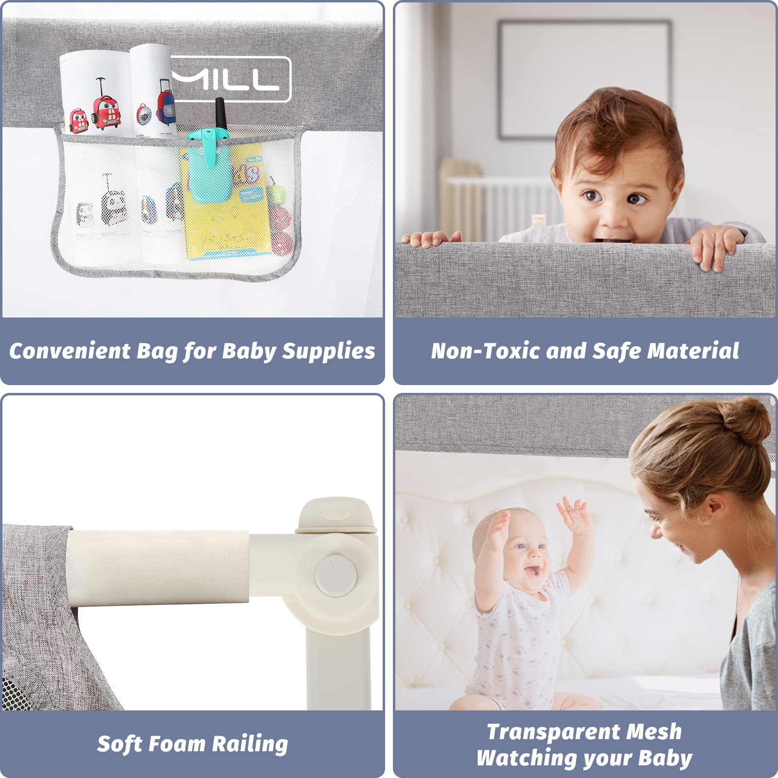 FAMILL California king compatibility fits wide beds securely.