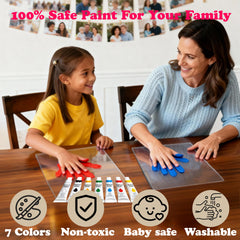 Family Handprint Kit acrylic sheets capture clear, lasting impressions.