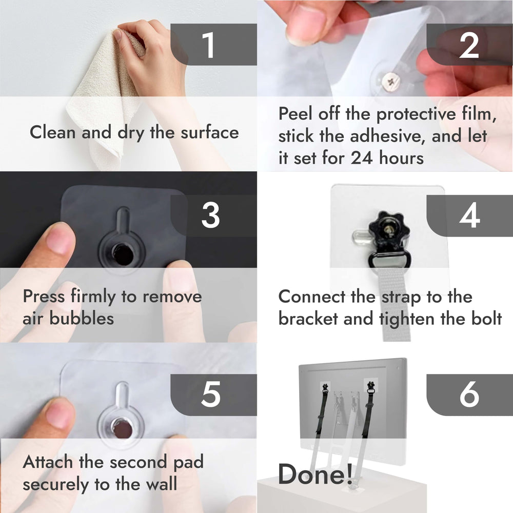 Family Care earthquake strap secures shelves, reducing wobble during tremors.