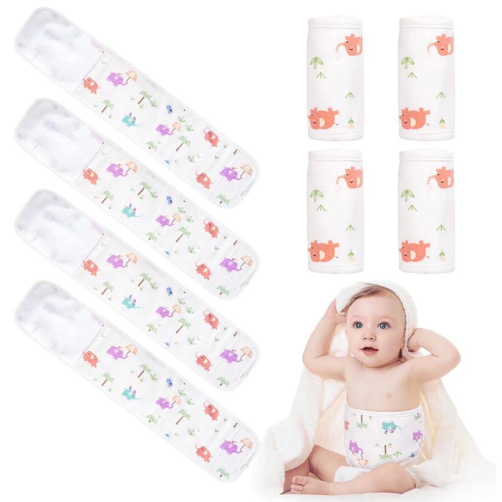 FAMJOALE elephant-pattern belly band for newborns, gentle protection
