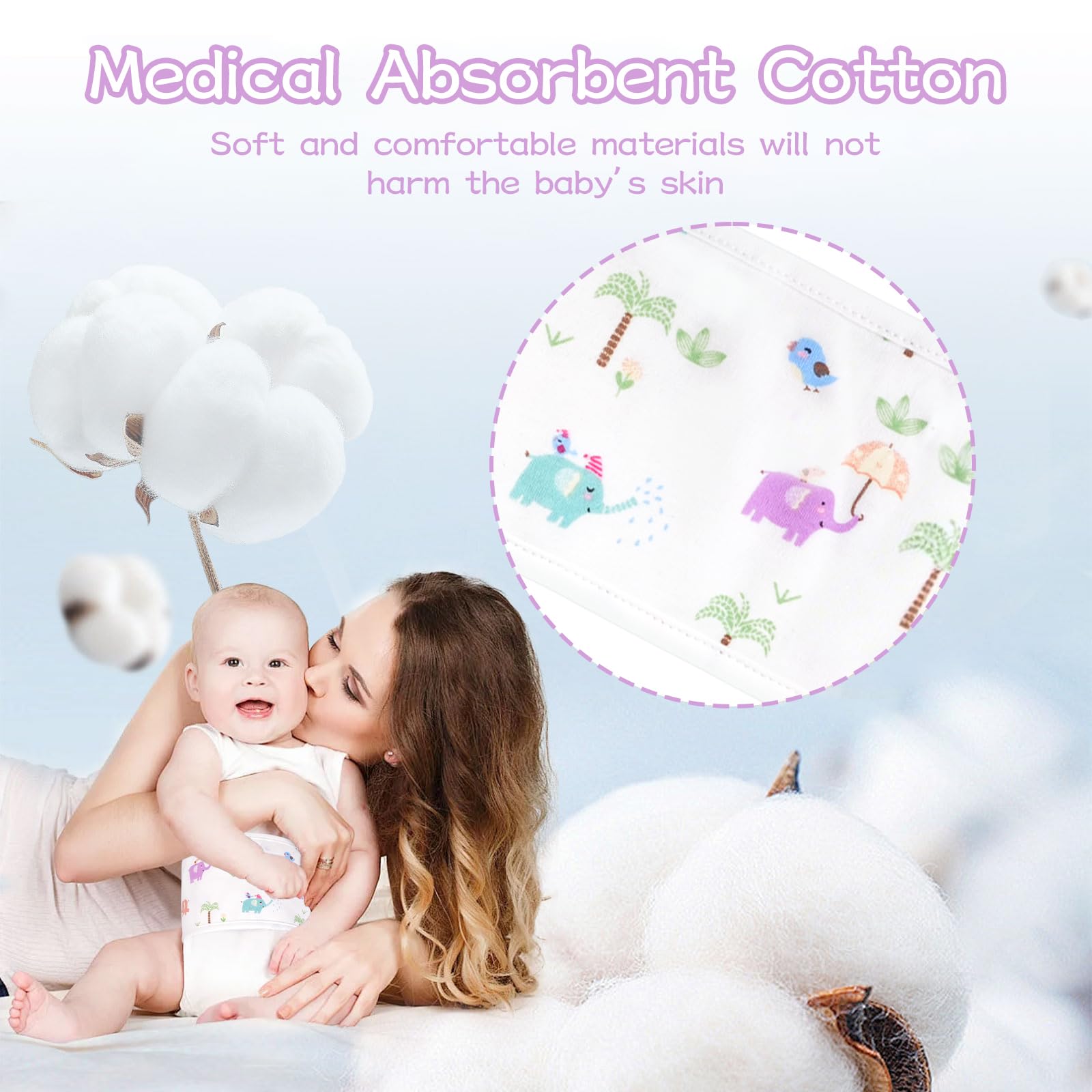FAMJOALE soft cotton belly wrap for skin-friendly comfort