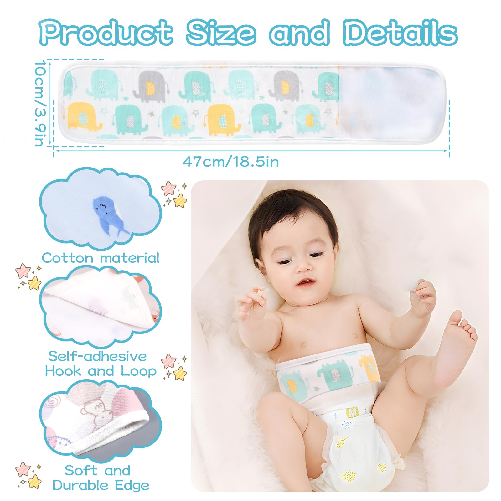 FAMJOALE reusable belly bands are easy to wash and reuse.