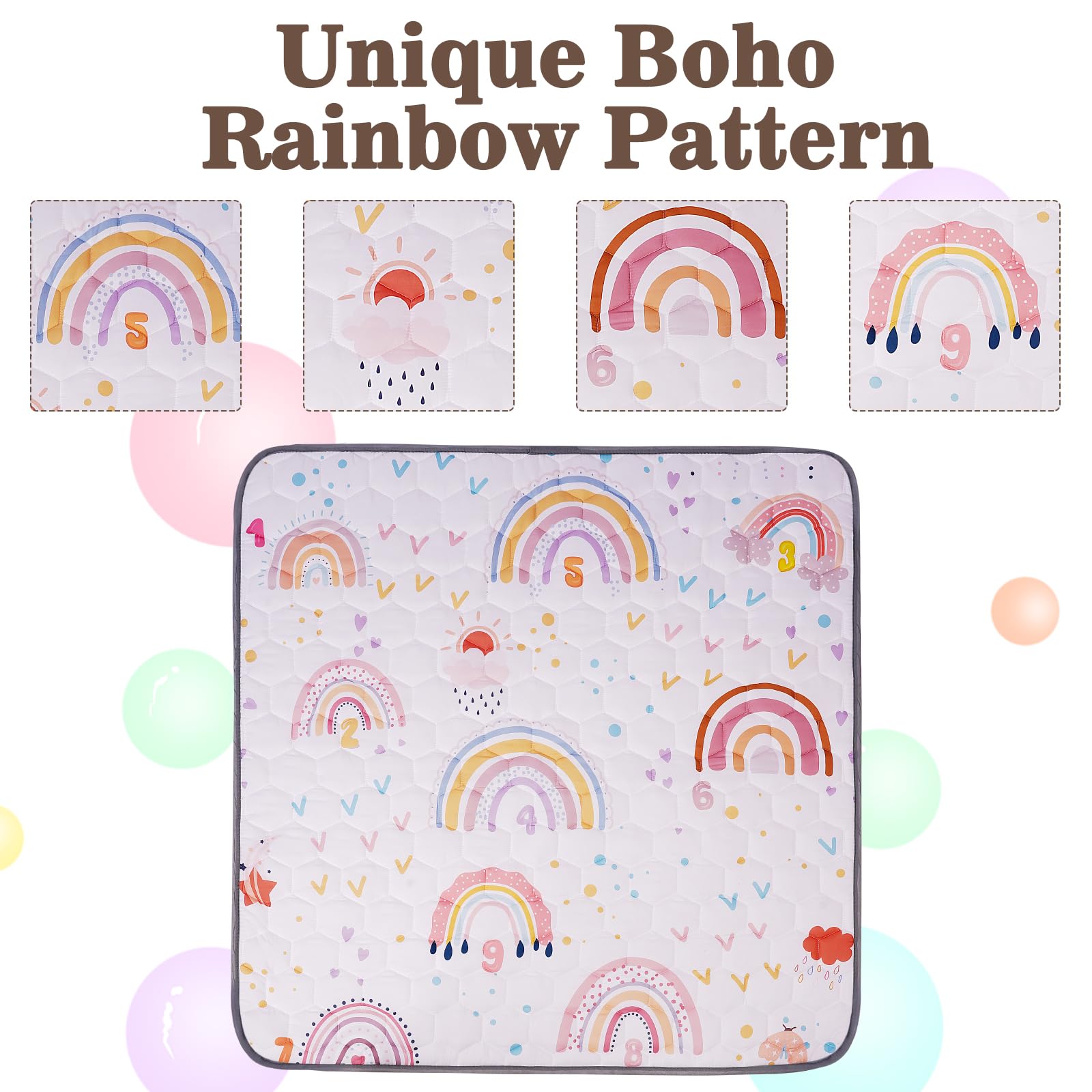 FAMOPLAY Boho Rainbow theme close-up highlighting vibrant visuals