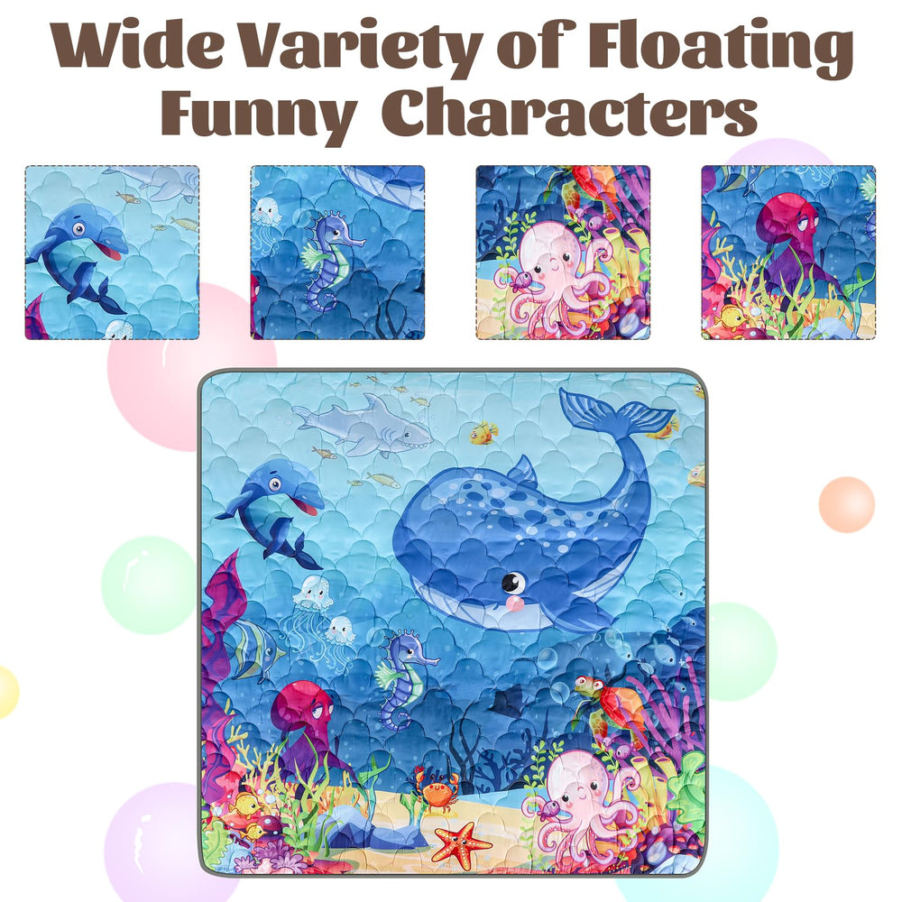 FAMOPLAY Ocean baby mat multipurpose space for tents, living rooms, and bedrooms.