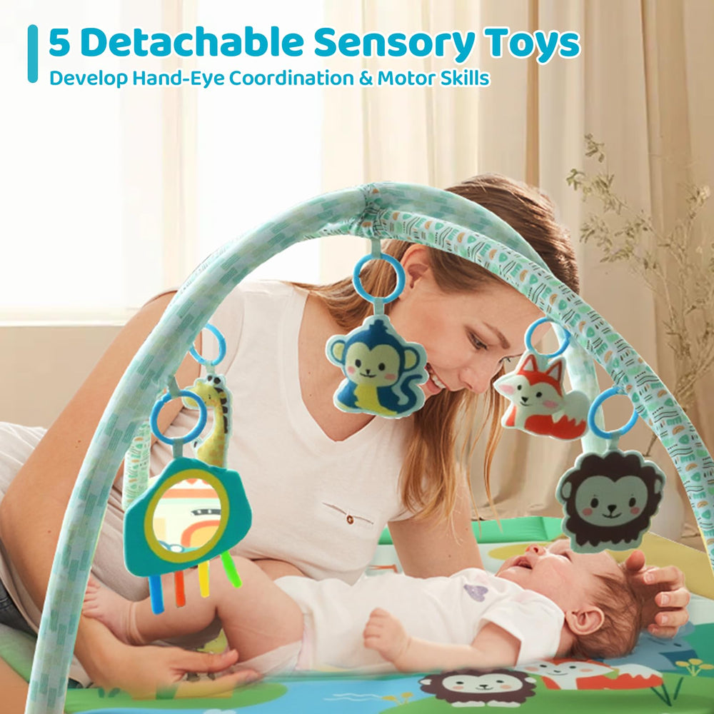 FAMOPLAY soft washable fabric keeps baby comfortable and cleanup simple