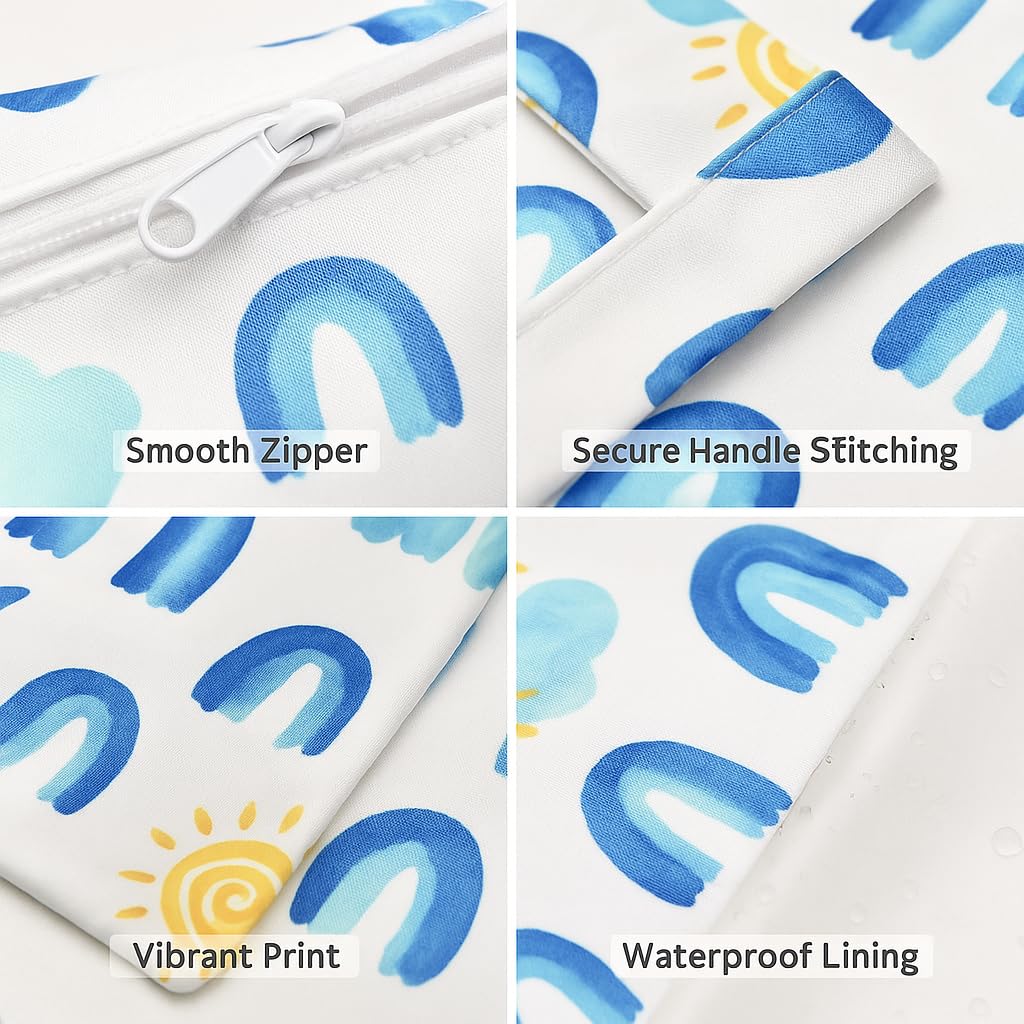 FANALALA compact yet spacious bag fits multiple swimsuits or diapers.