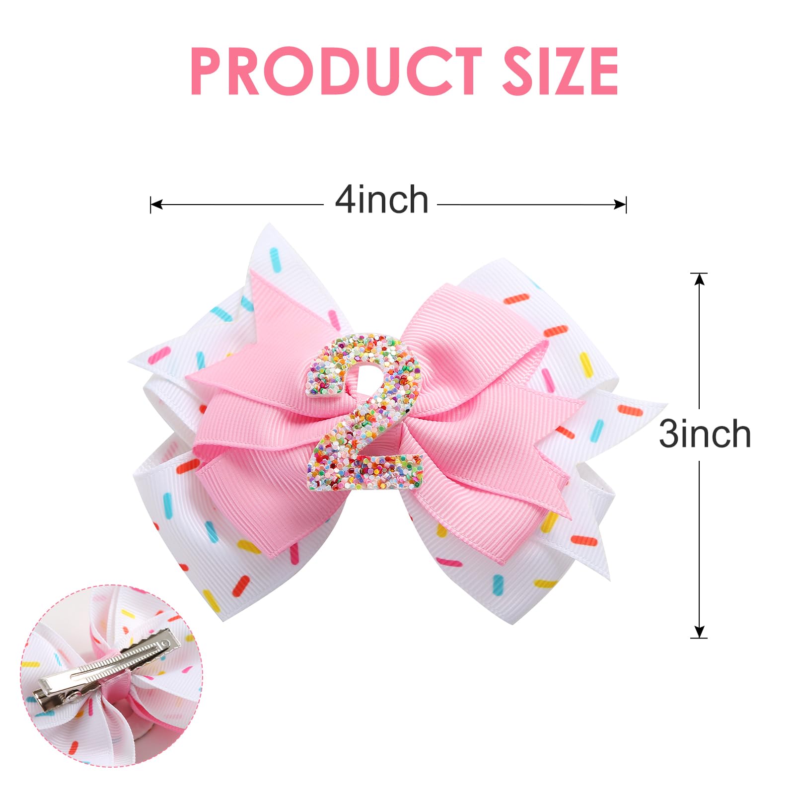 Fancheer donut-style bow with glitter for party pigtails