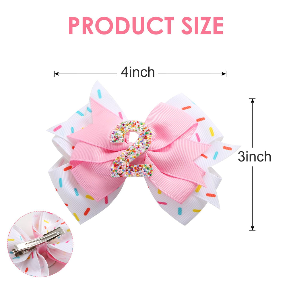 Fancheer bow set on alligator clips for secure party looks