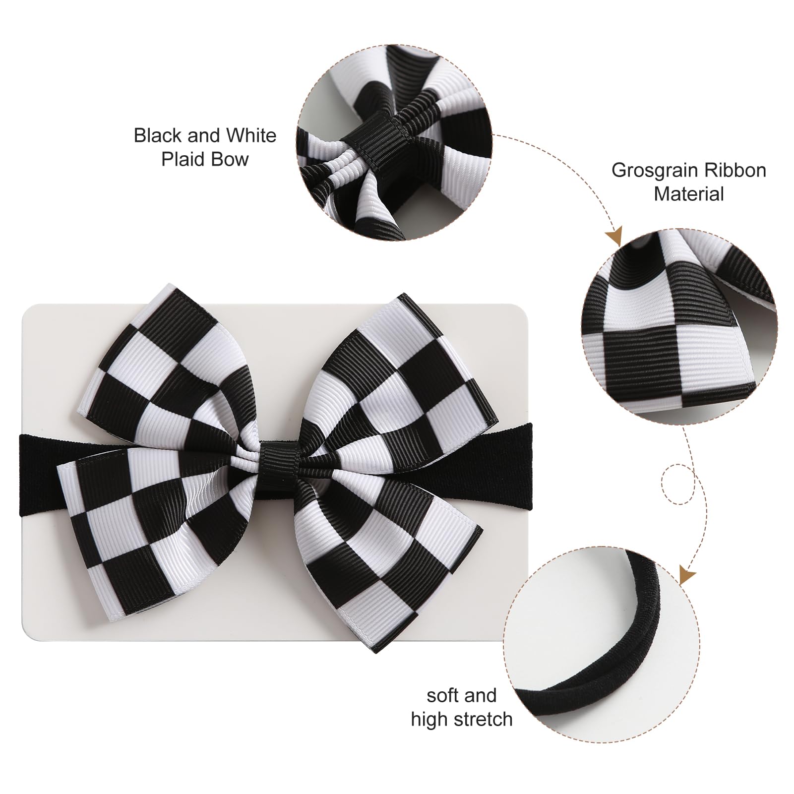 Fancheer racing-theme headband bow ideal for parties and portraits.