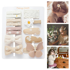Fancy Clouds 13-piece hair clips with bows and butterflies for everyday styling.