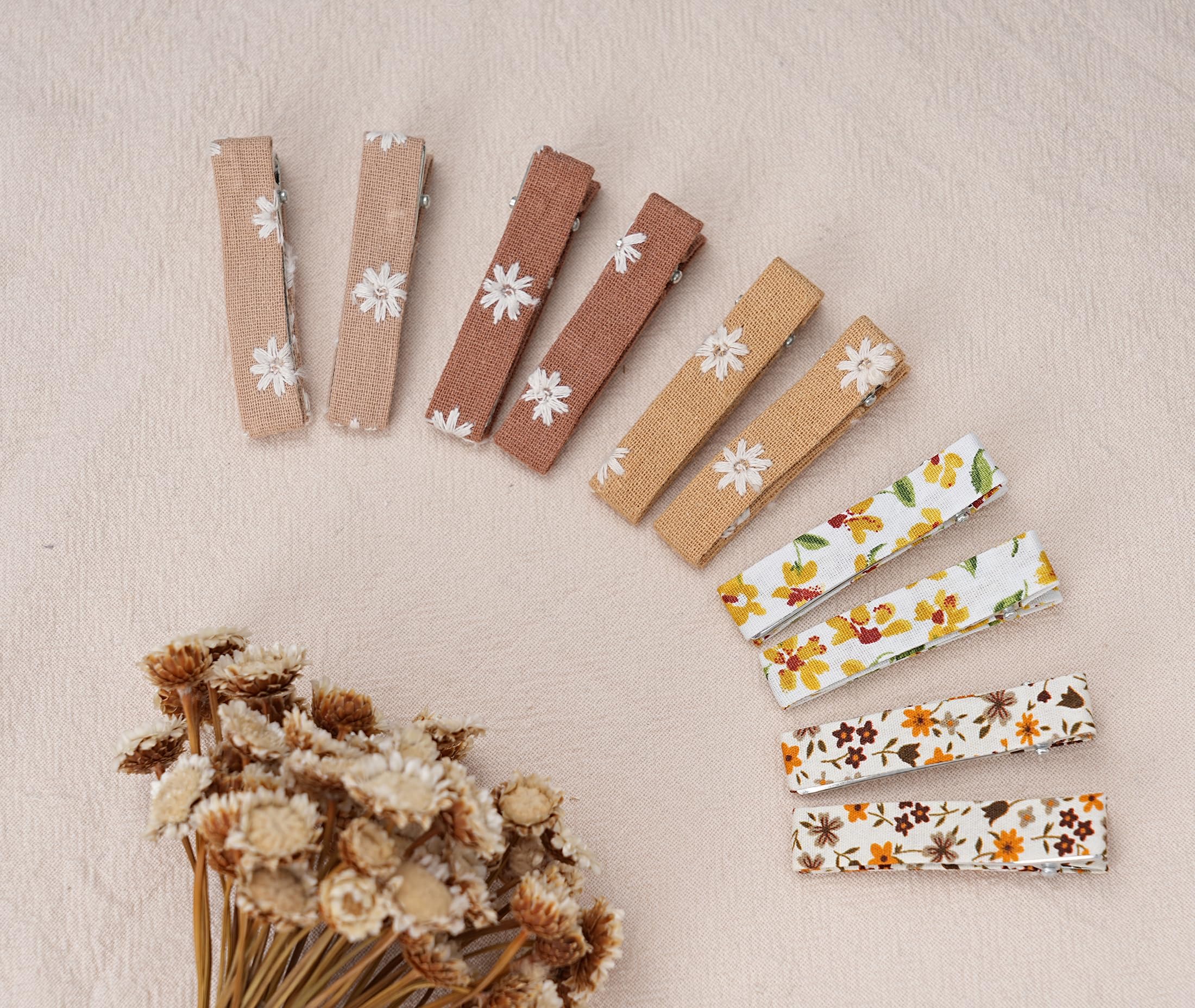 Fancy Clouds assorted flower-pattern clip versatile for school or weekend.