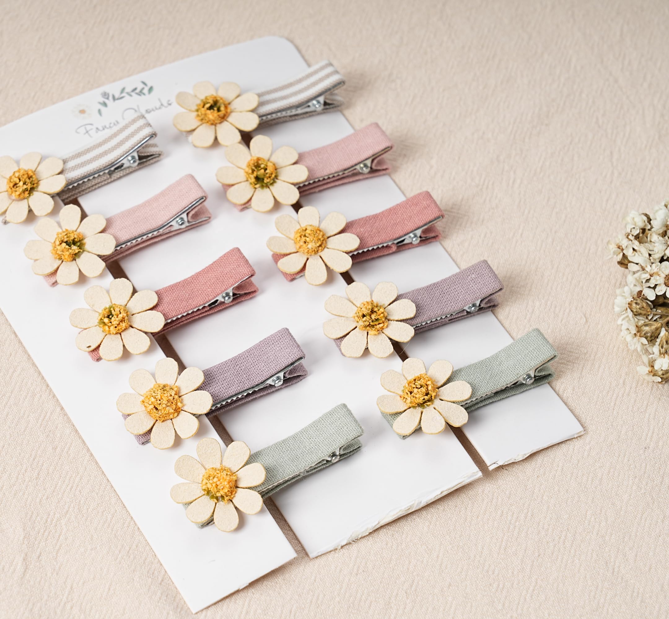 Fancy Clouds dark green clip blends with outfits while staying firmly in place.