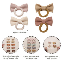 Fancy Clouds ponytail holder securing a neat ponytail.