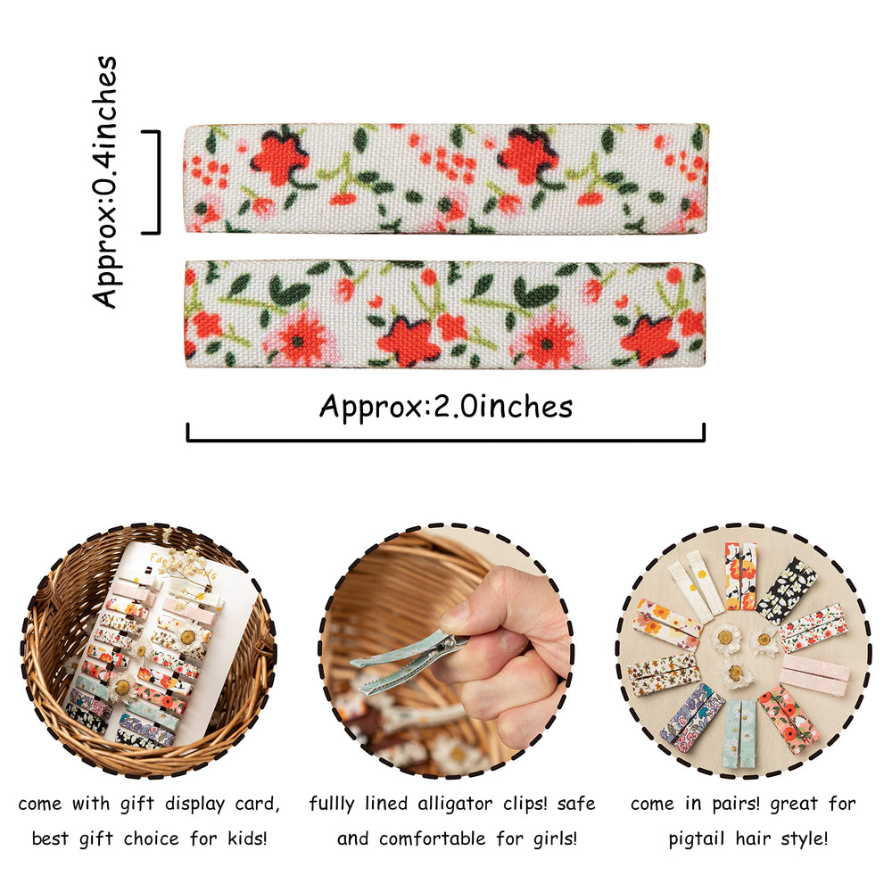 Fancy Clouds colorful fabric clips set enhances outfits with vibrant patterns.