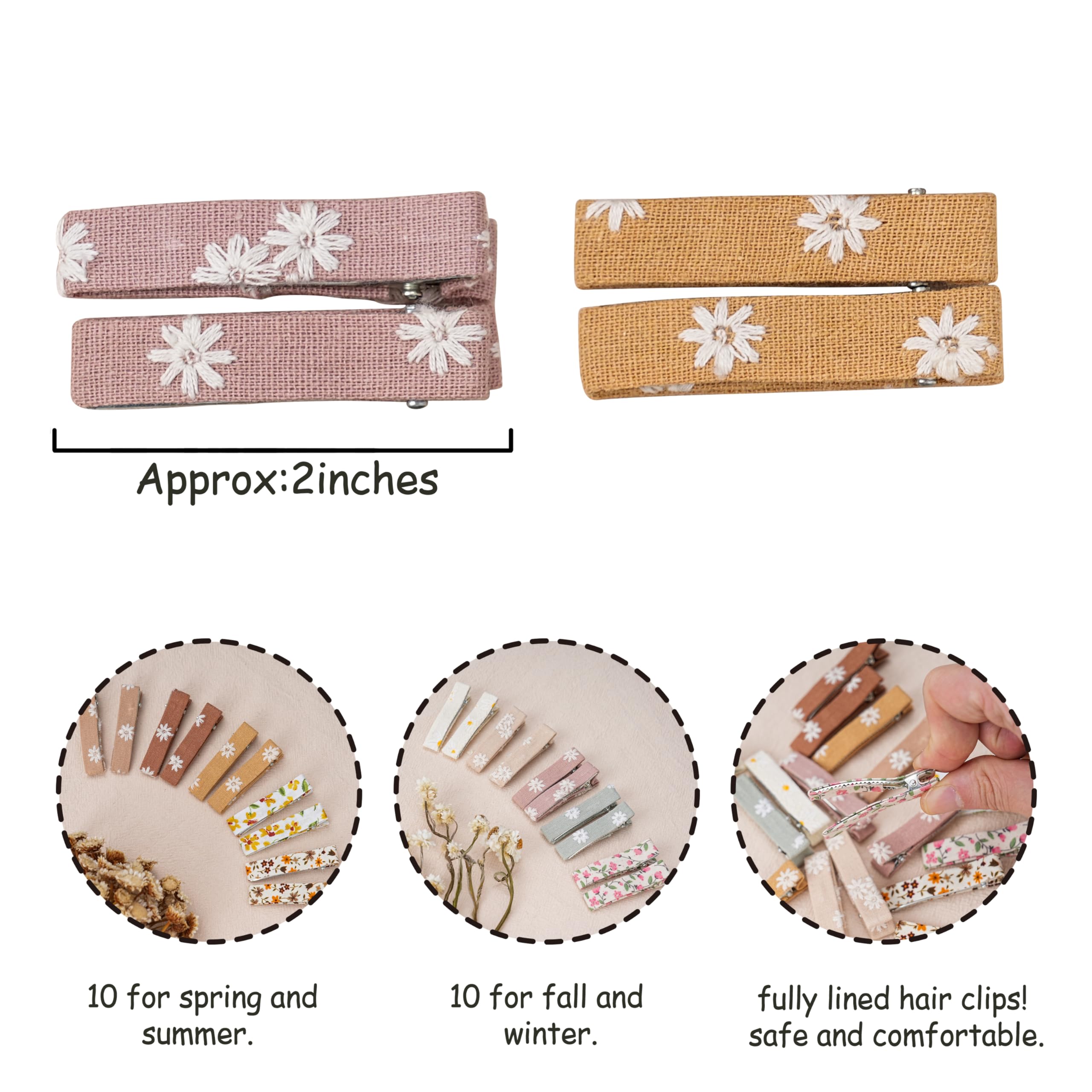 Fancy Clouds yellow bloom fabric clip brightens outfits and secures hair.