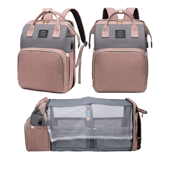 Fandiar diaper bag changing station in action for effortless on-the-go care