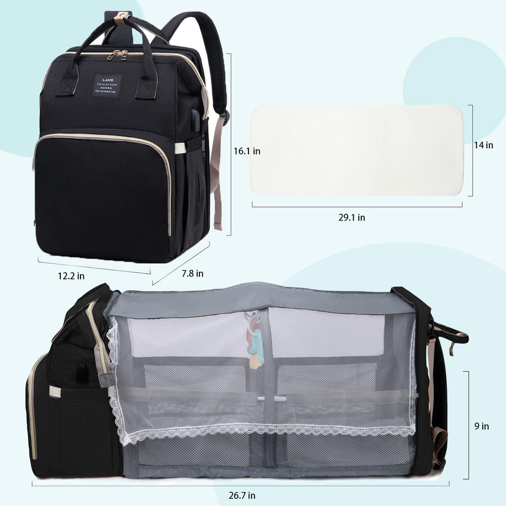 Fandiar diaper bag includes thermal bottle pockets to keep drinks warm