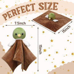 Fanfanwin plush duck blanket toy—baby-safe snuggle companion for naps and play.