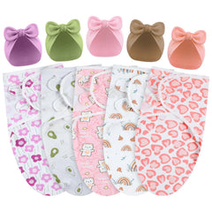 Fanfanwin preemie swaddle blanket with rabbit ears promotes cozy, secure naps.