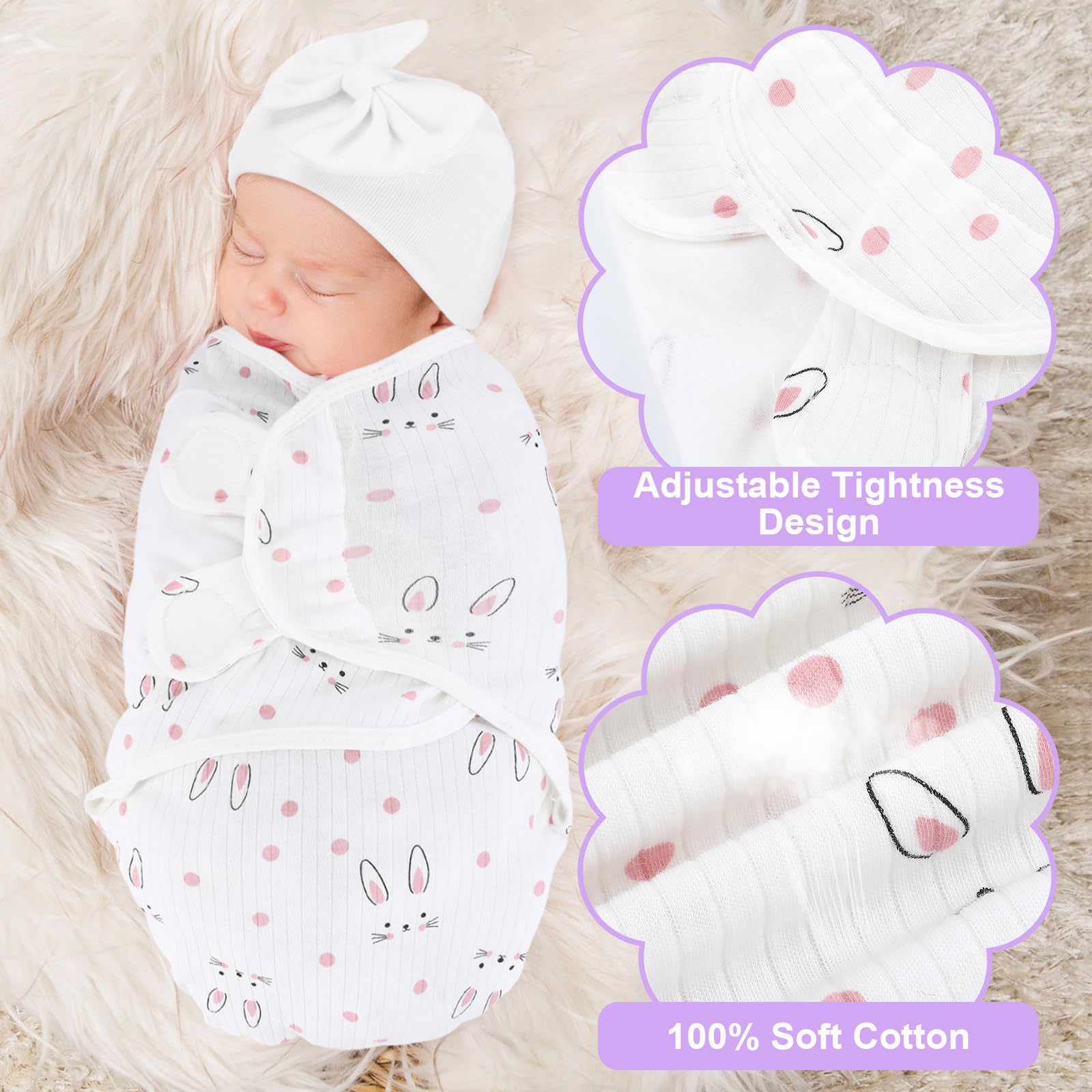 Fanfanwin preemie swaddle stars pattern ideal for cozy naps