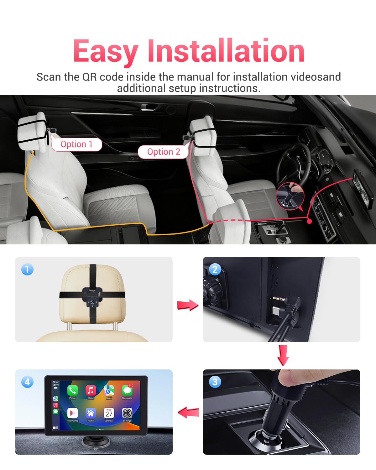 Faninso back-seat view provides a clear, broad perspective during drives.