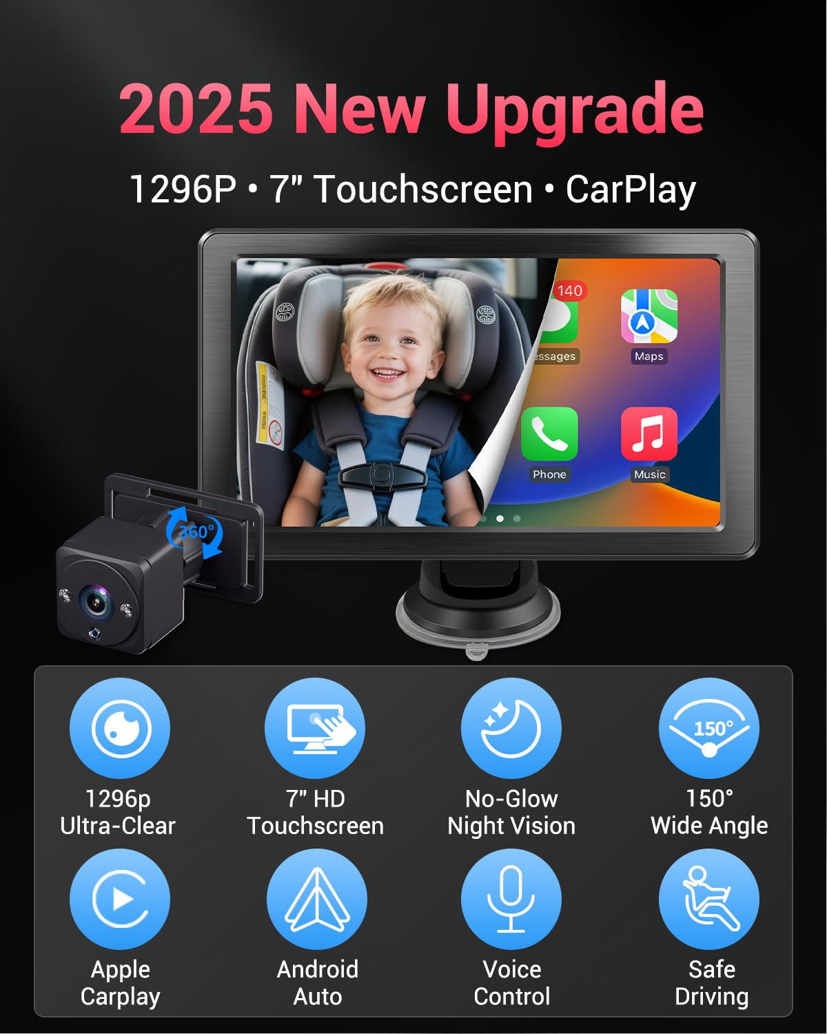 Faninso night vision 940nm IR stays gentle and clear at night.