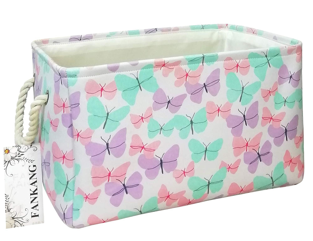 FANKANG Butterfly laundry basket front view, easy room organization and transport.
