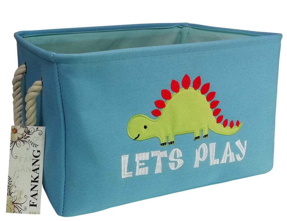FANKANG dinosaur rectangular laundry basket material highlights durable fabric for toy storage.