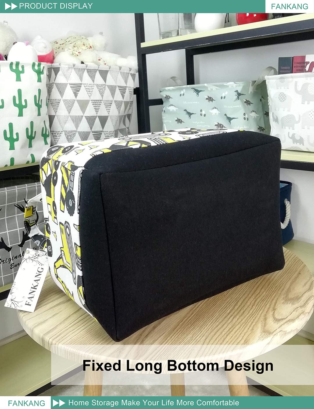 FANKANG large-capacity bin great for clothes, blankets, and crafts.