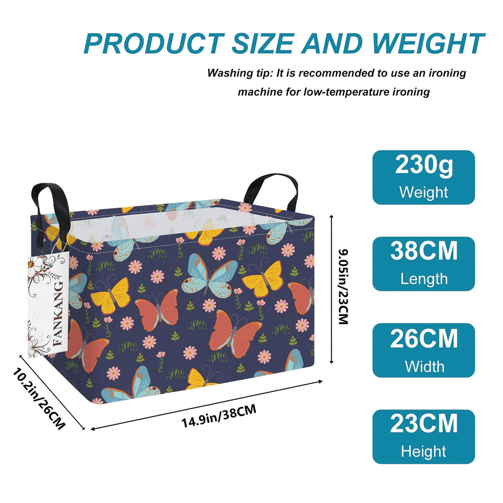 FANKANG nursery hamper canvas with butterfly motif for easy laundry trips