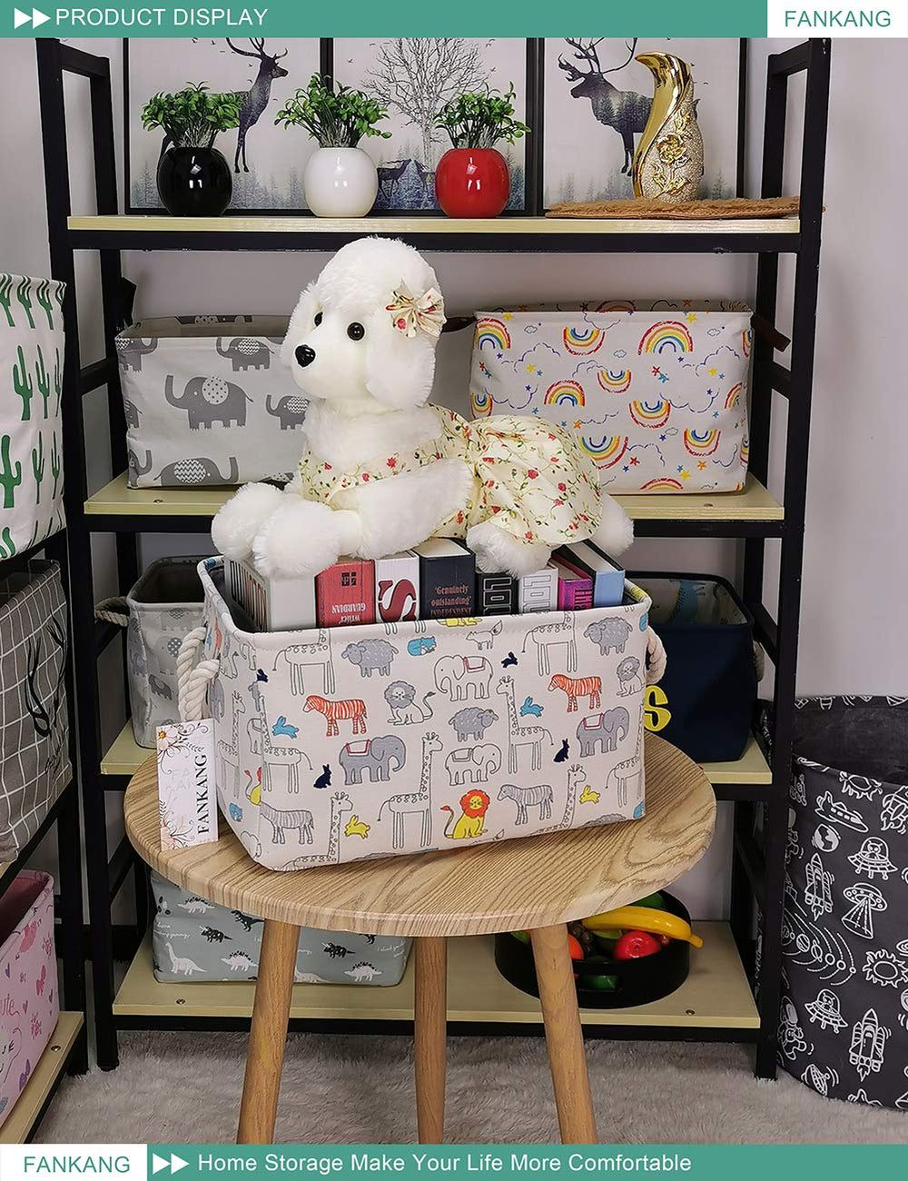FANKANG rectangular storage bin nursery pattern adds charm while organizing nursery essentials