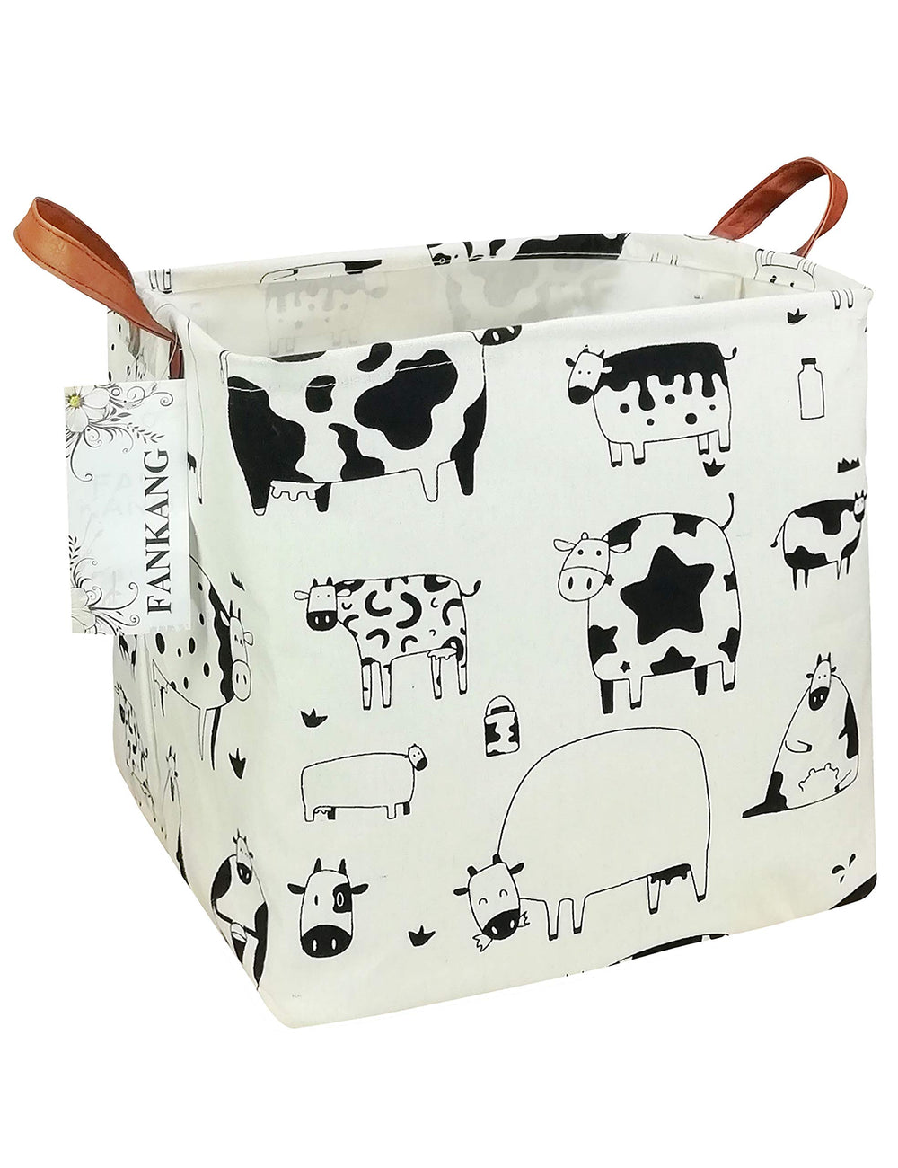 FANKANG Square Nursery Hamper with animal pattern ideal for toy storage