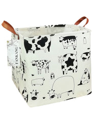 FANKANG Square Nursery Hamper with animal pattern ideal for toy storage