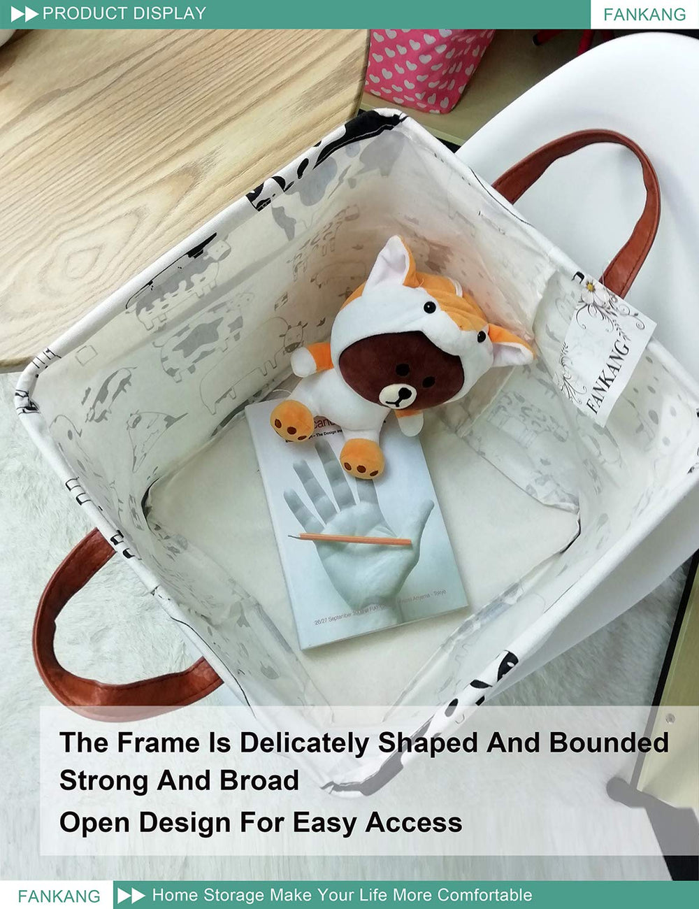FANKANG Square Nursery Hamper foldable design for compact storage