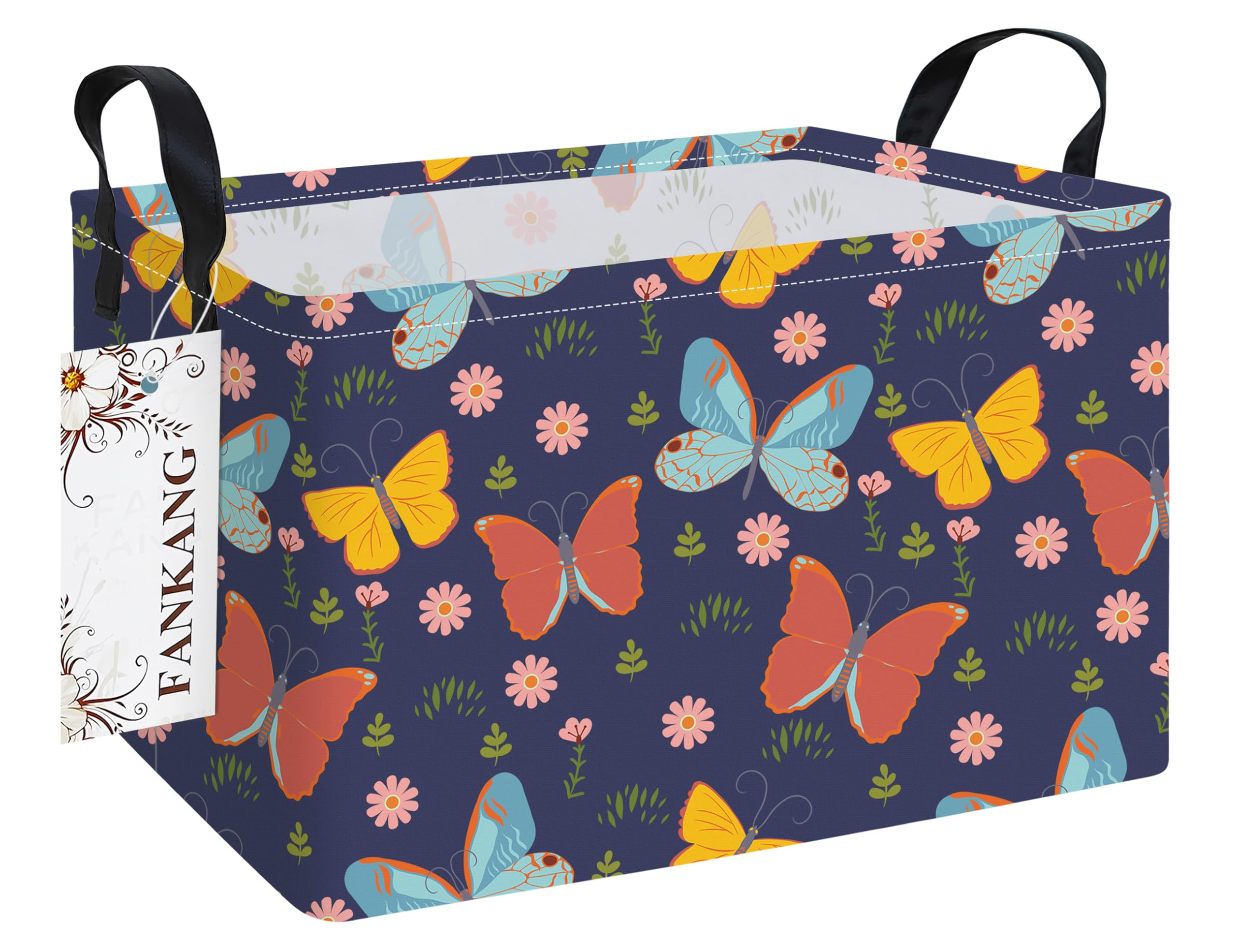 FANKANG storage bins with butterfly pattern for organized playrooms