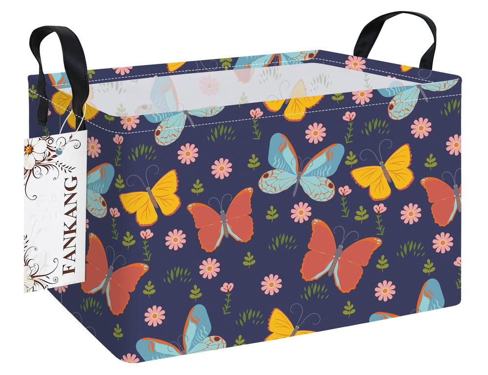 FANKANG storage bins with butterfly pattern for organized playrooms