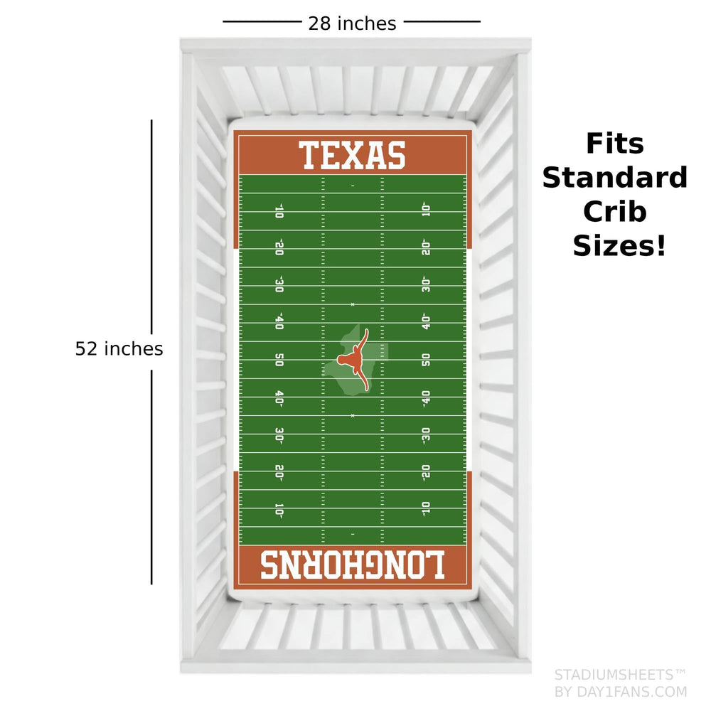 FANMITTS StadiumSheets team spirit enhances nursery ambiance with college flair