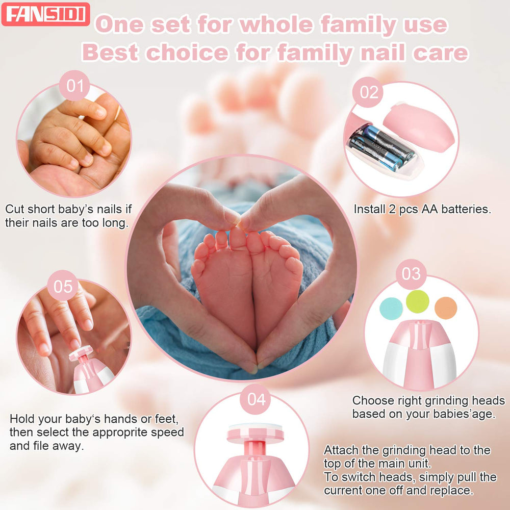 FANSIDI baby nail care set with complete accessory bundle
