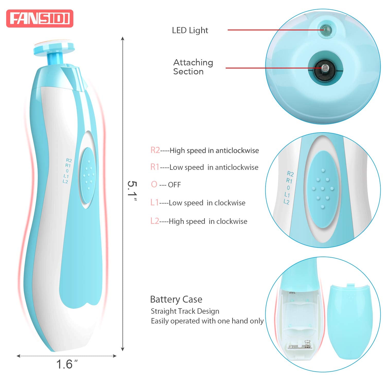 FANSIDI Replacement pads provide continued gentle nail care across family members.