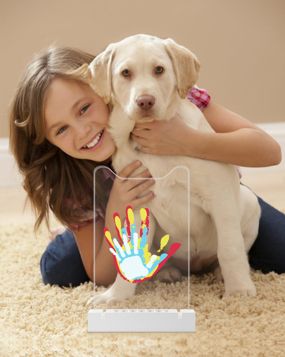 FANTASTIC HOUSE Acrylic display base for baby handprints