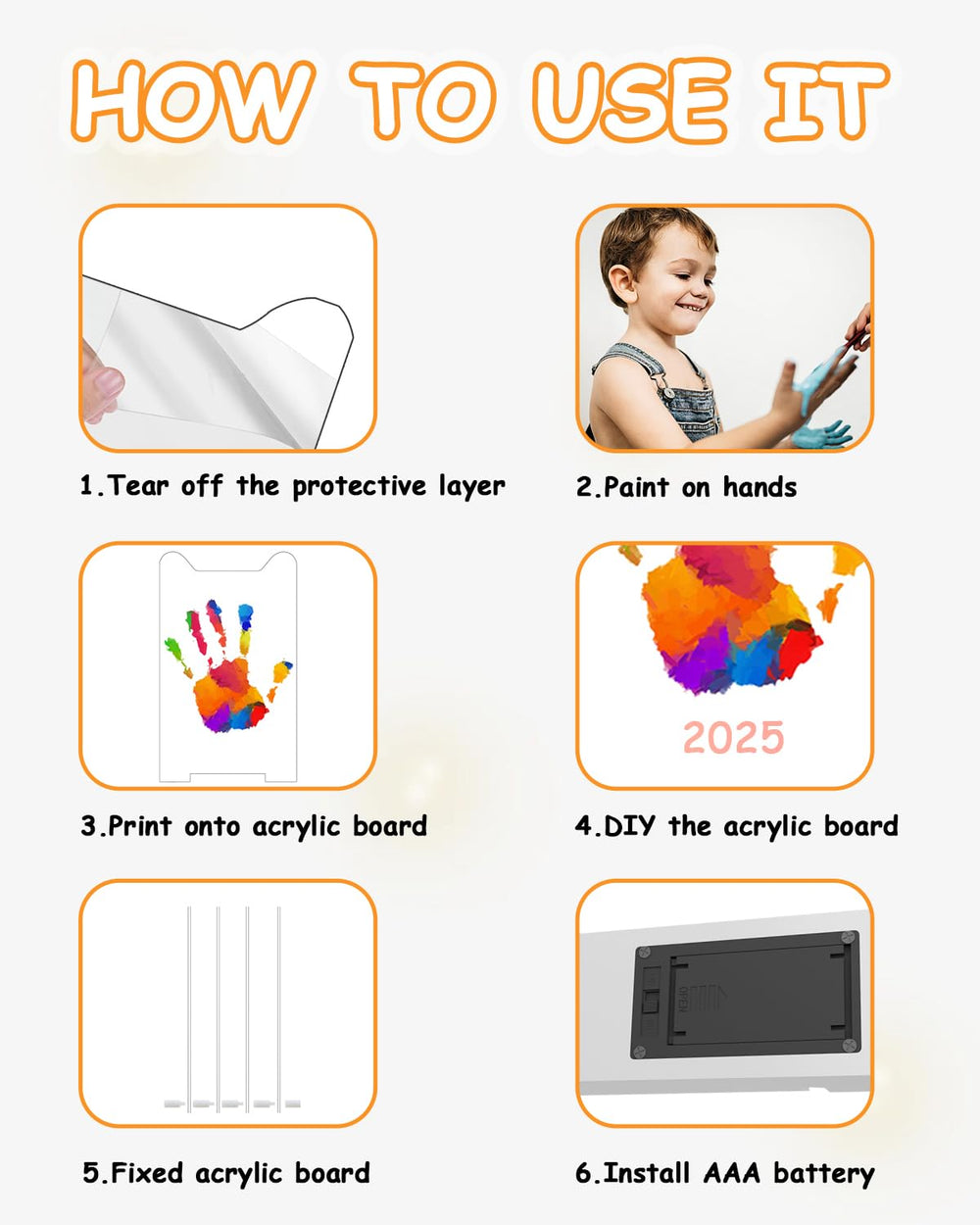 FANTASTIC HOUSE Washable paints ensure easy cleanup after art time.