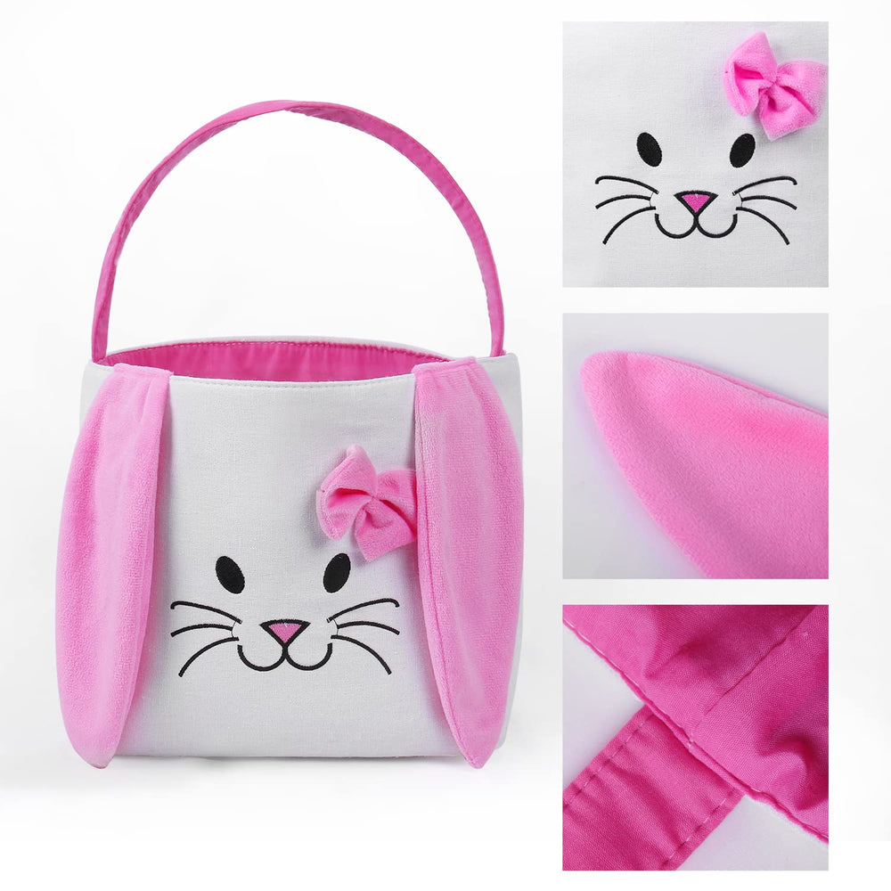 Fanunny Easter Bunny Basket with polyester lining, ideal for gift bag storage.