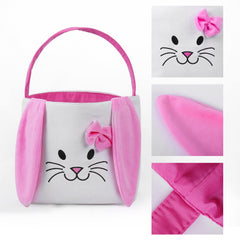 Fanunny Easter Bunny Basket with polyester lining, ideal for gift bag storage.