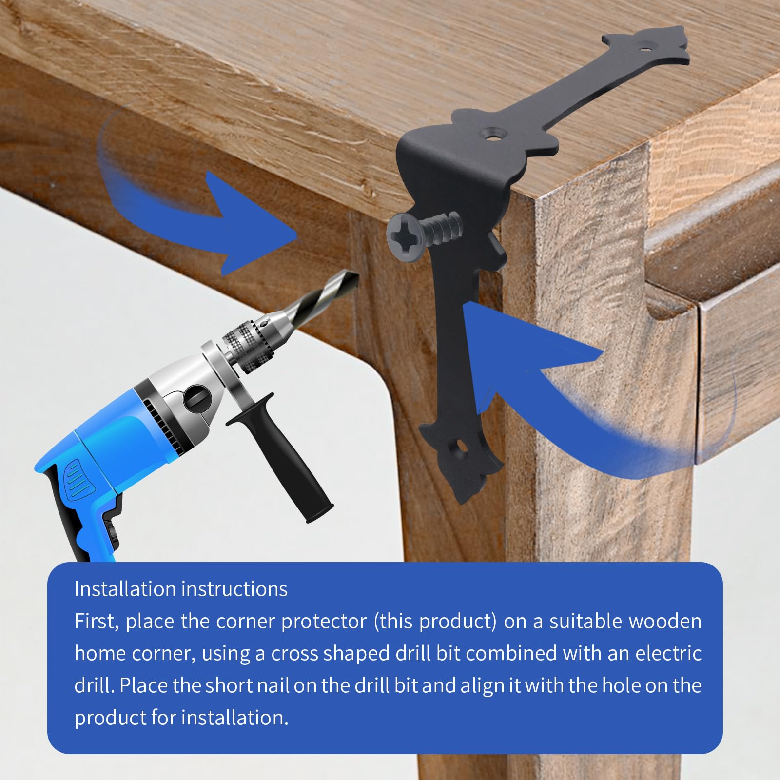 FANYUN corner protector on a drawer corner provides durable protection.