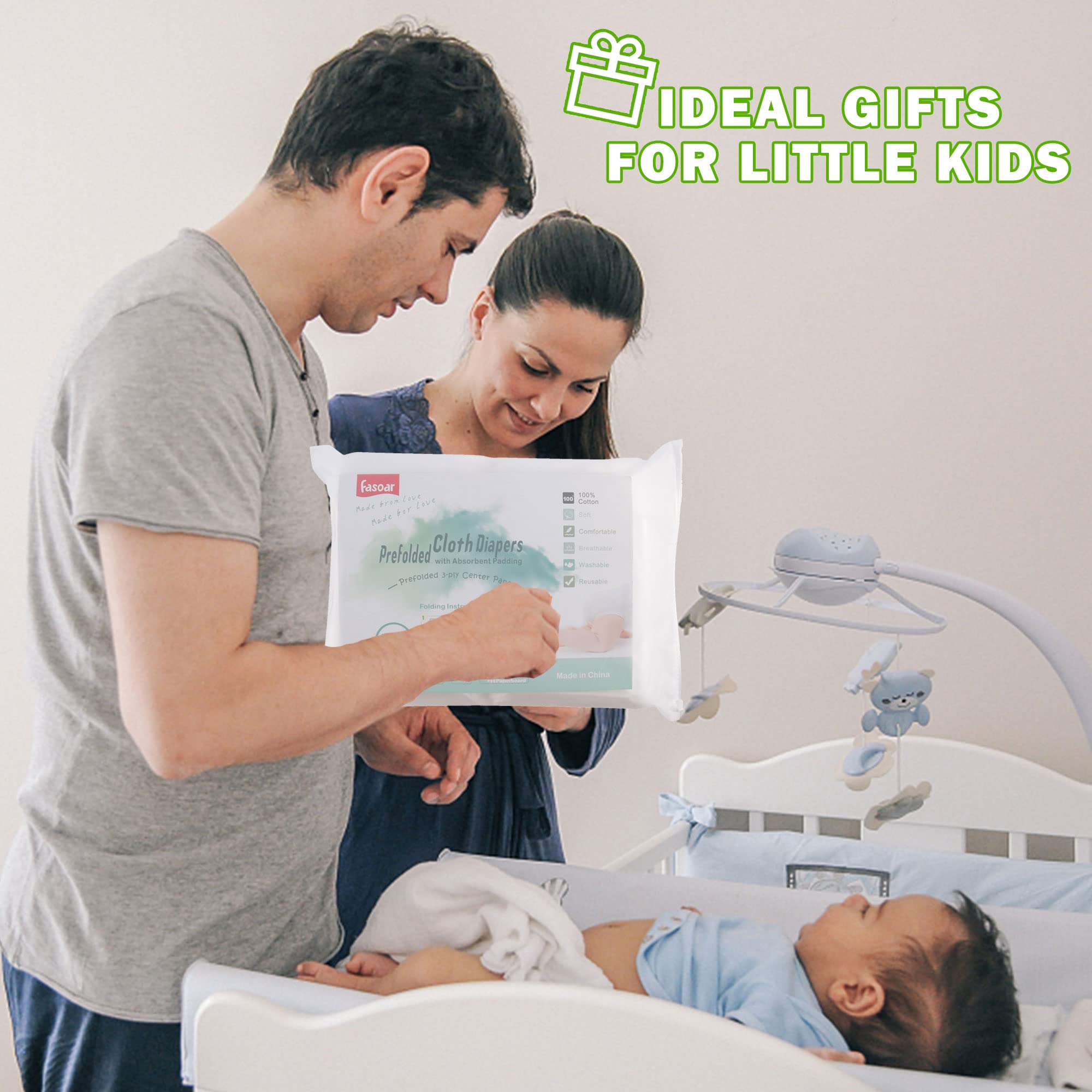 Fasoar burp cloth doubles as a versatile spill cover.